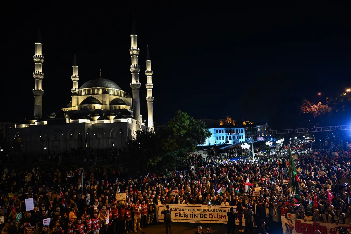 Ankara’da Özgür Filistin Yürüyüşü düzenlendi Ankara’da Özgür Filistin Yürüyüşü düzenlendi